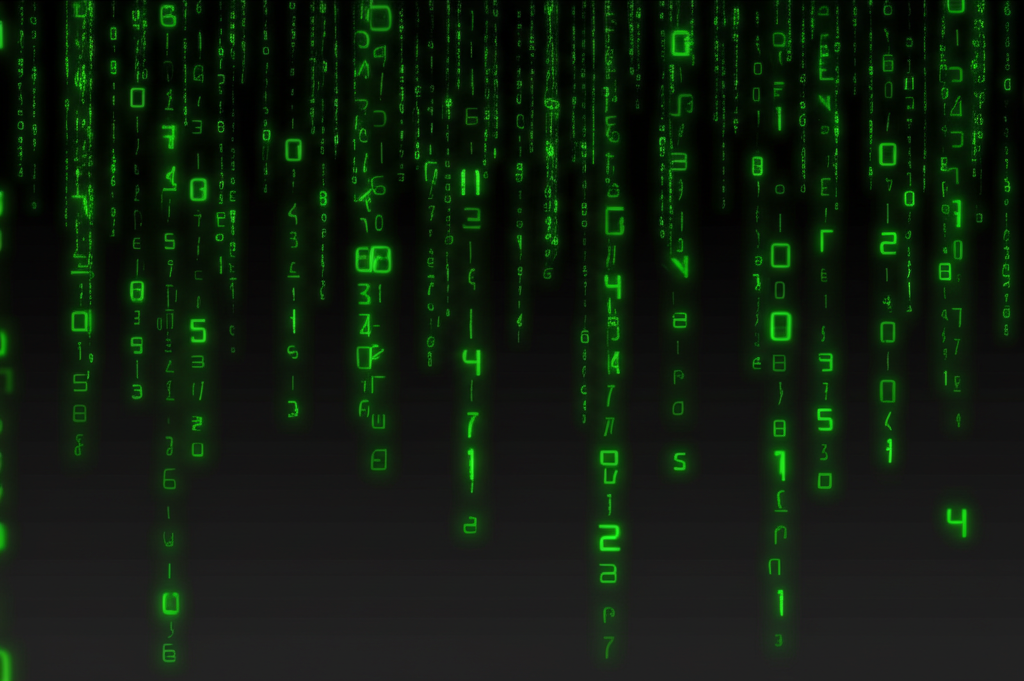 Matrix digital rain
